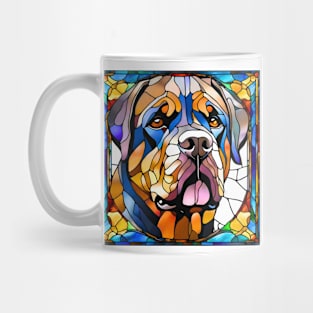 Stained Glass Rottweiler Mug